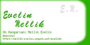 evelin mellik business card